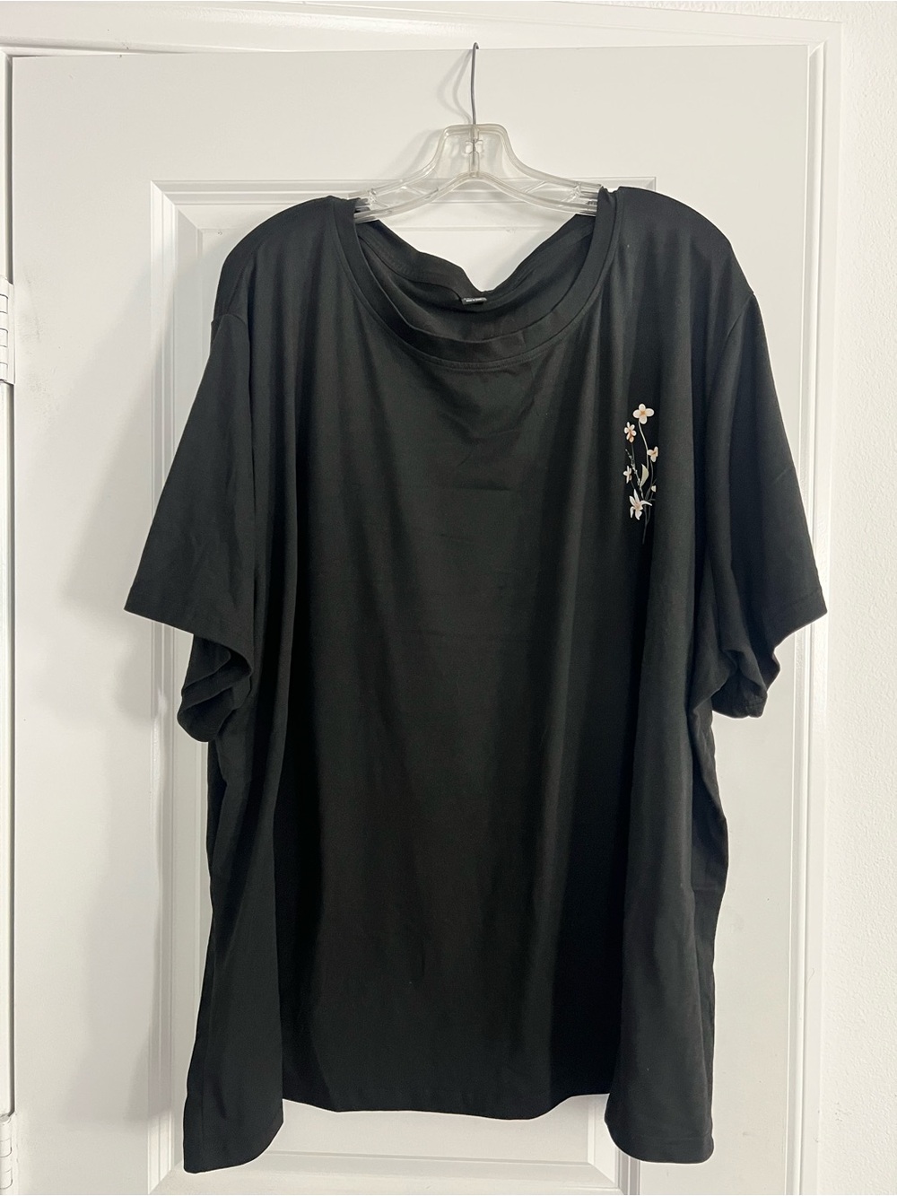 Black Wildflower Floral Graphic Tee